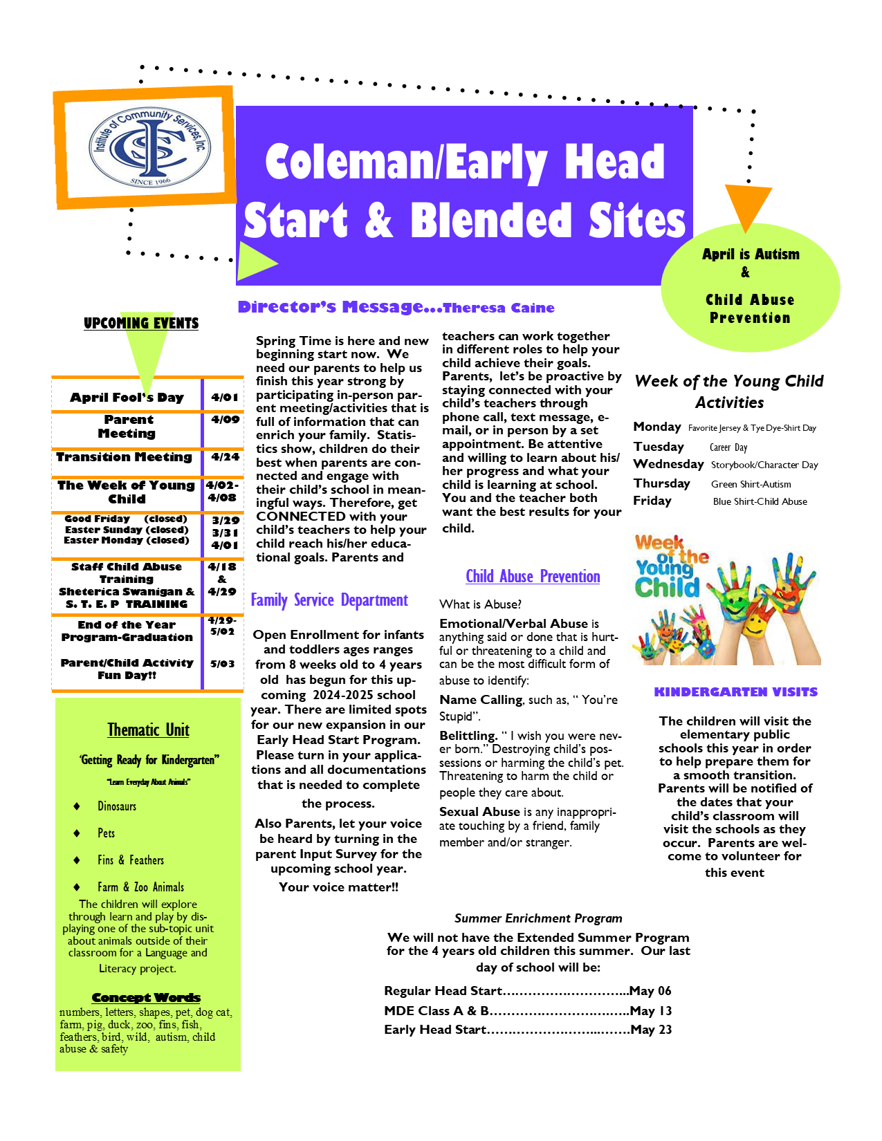 Coleman-April Newsletter 2024