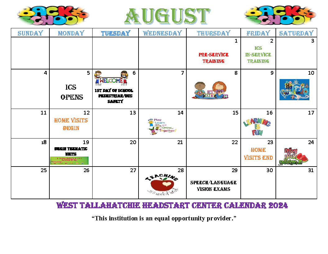 West-Tally-August 2024 Calendar 081424 revised