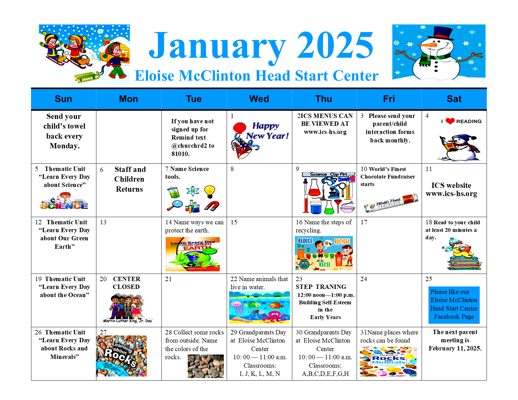 E-Mc-January 2025 calendar