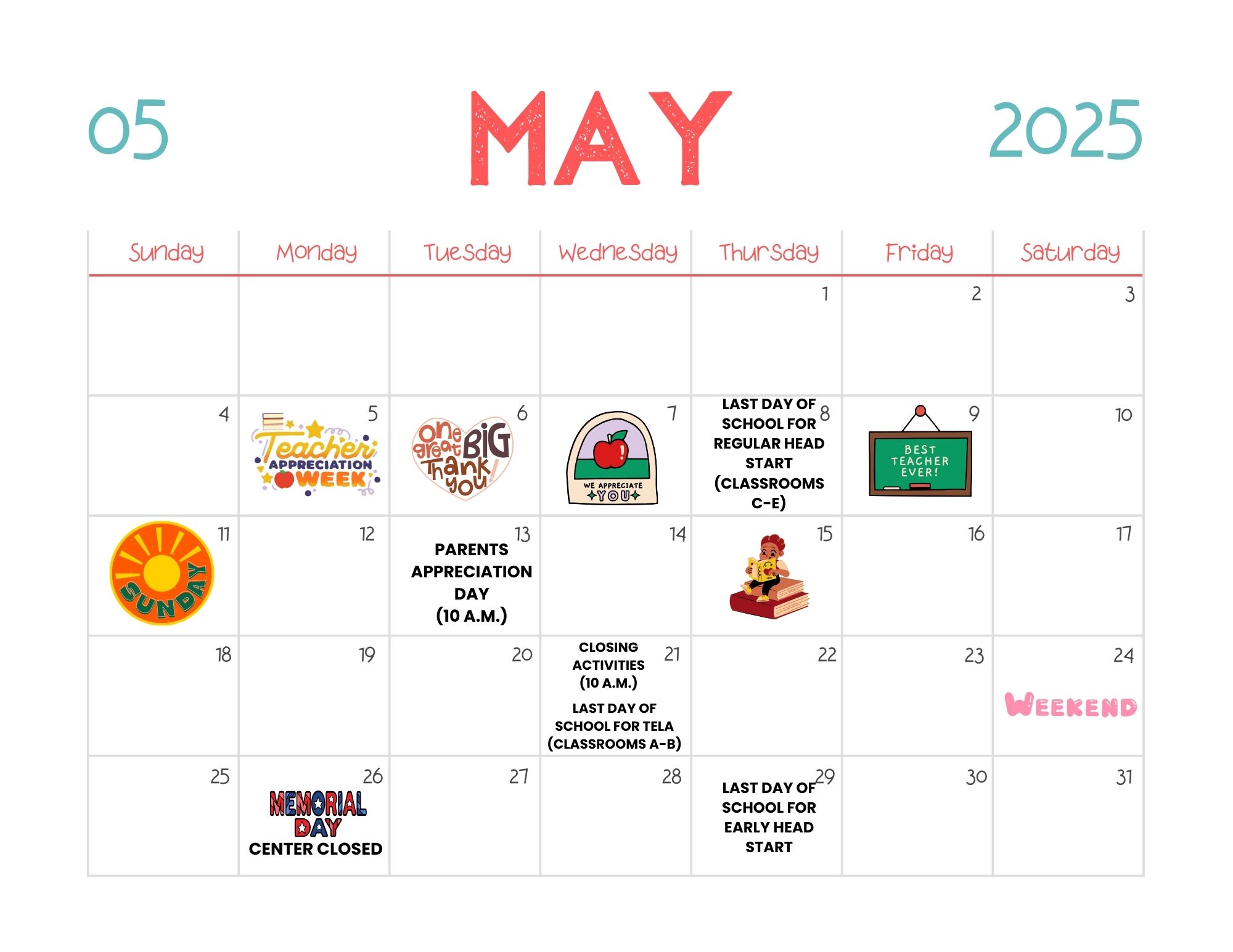 May 2025 Calendar