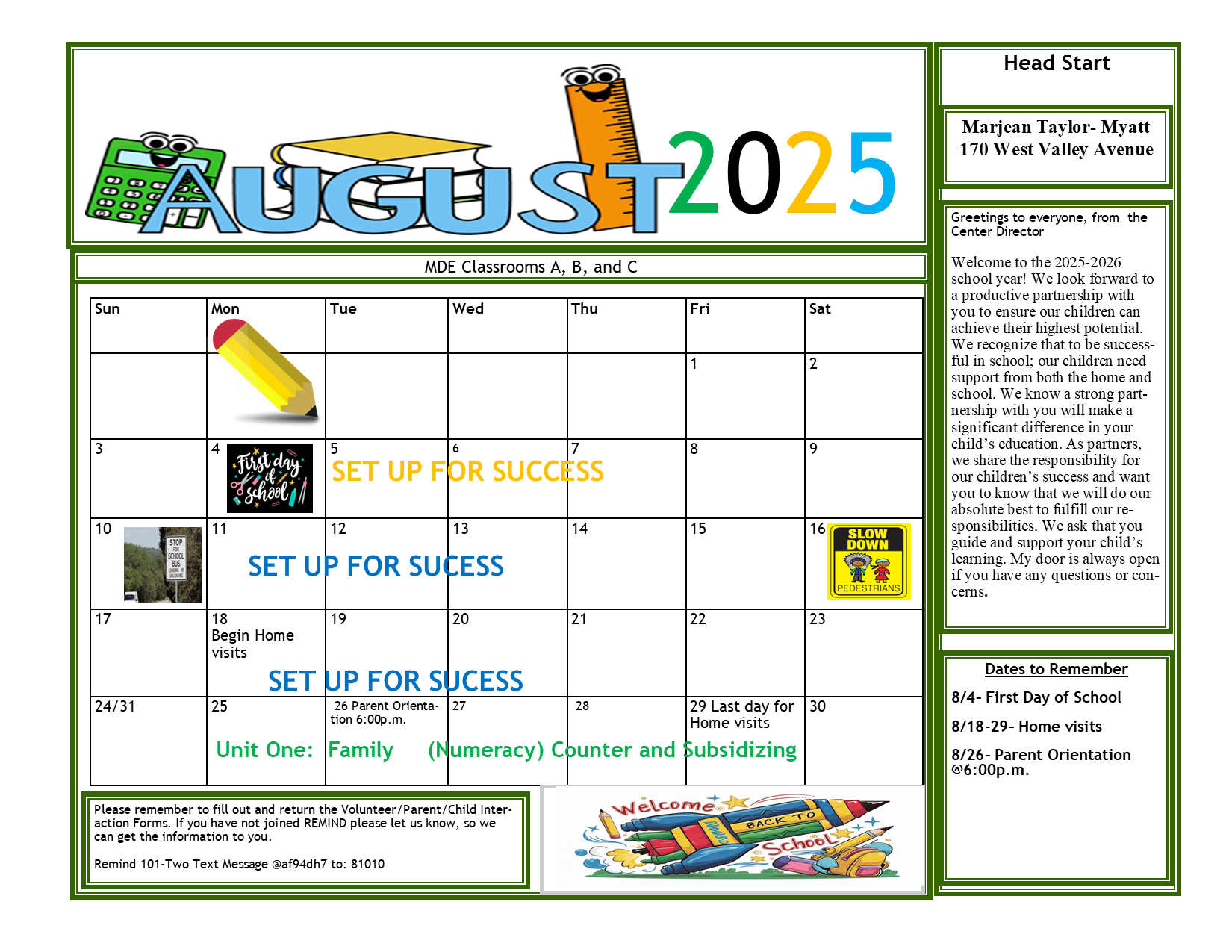 New Calendar and Newsletter 2025 August MDE