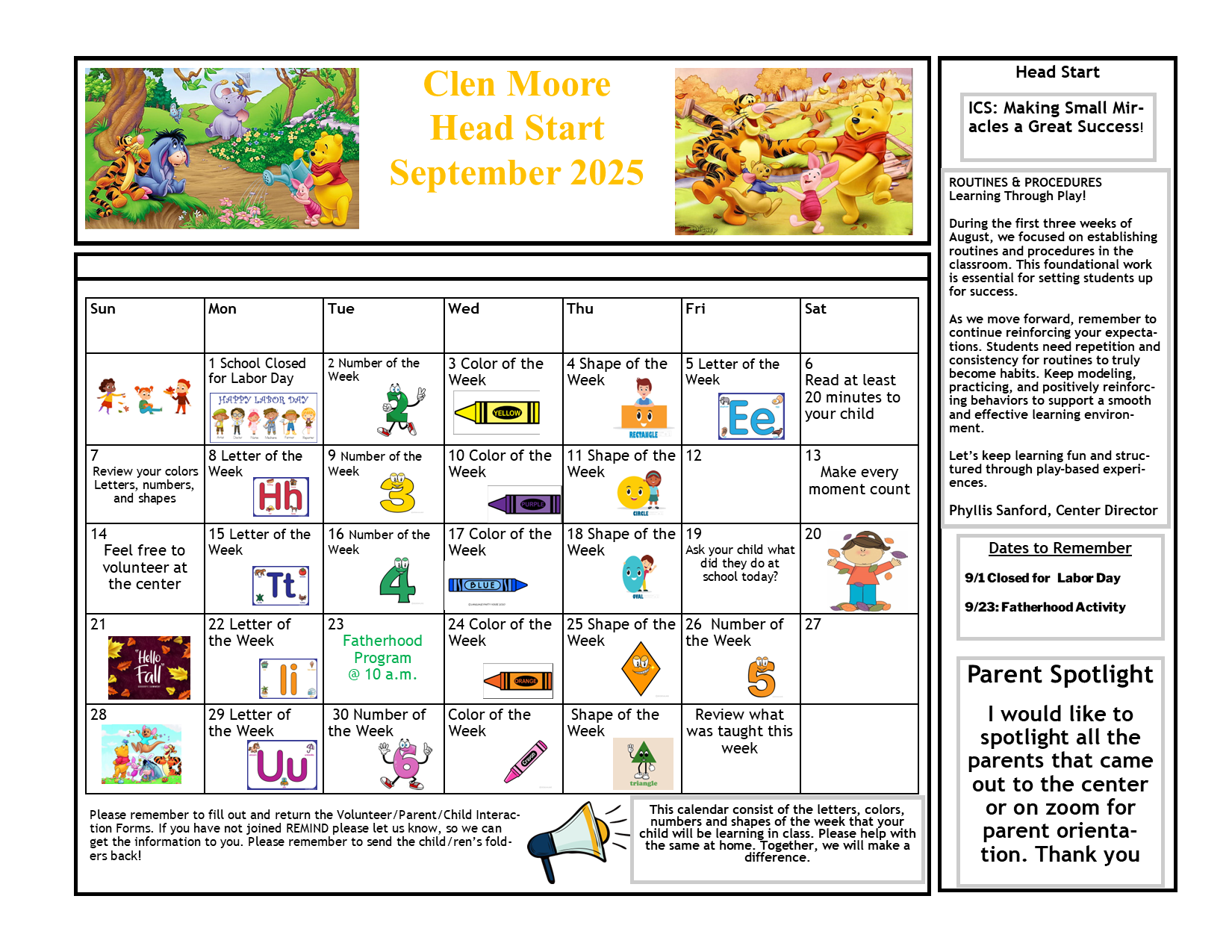 Clen-Moore-September Calendar 2025 Clen-Moore-September Calendar 2025