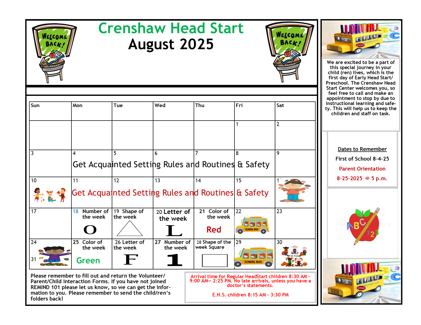 Crenshaw--August Calendar 25